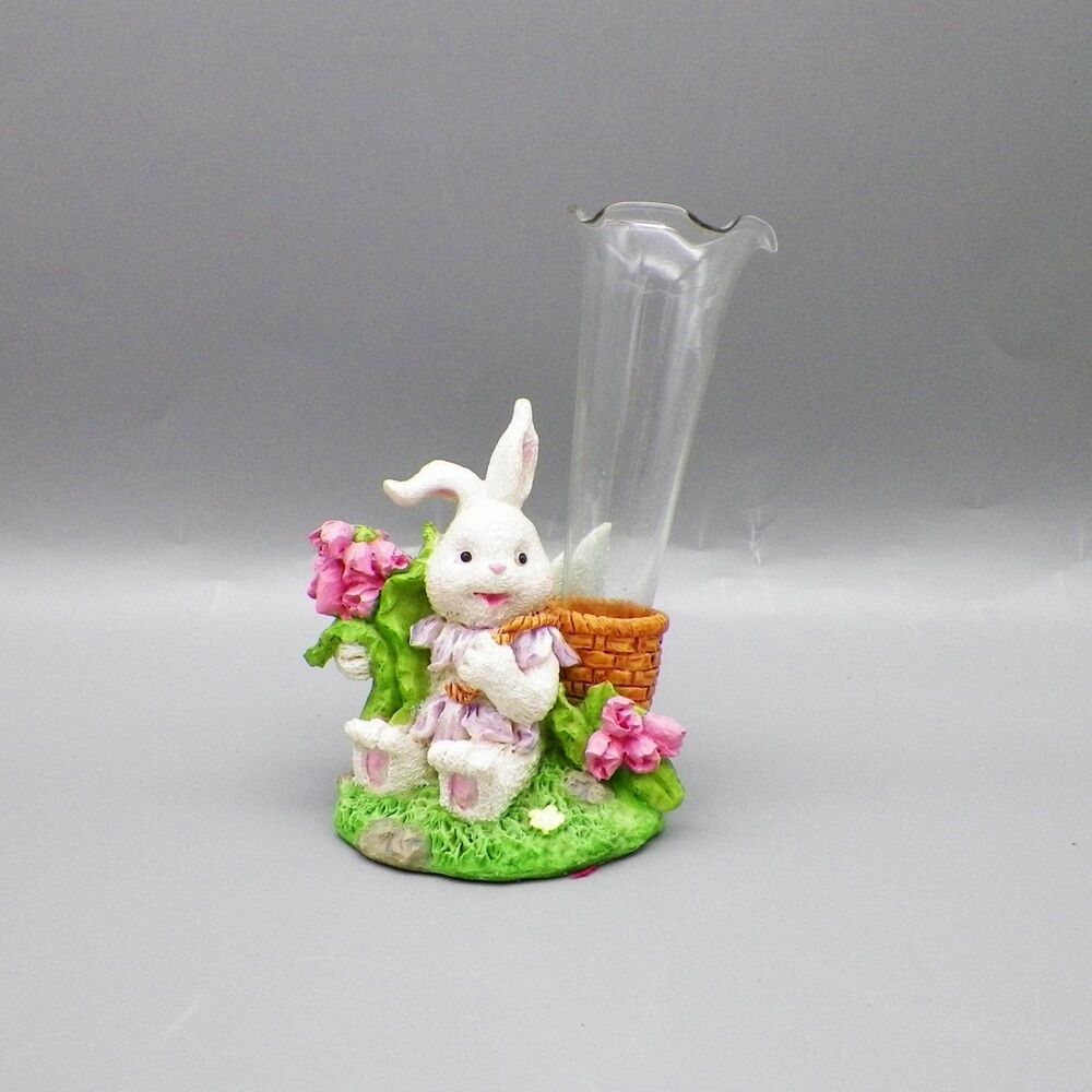 Angel Bunny Bud Vase with Box 4.5" h Easter Decor